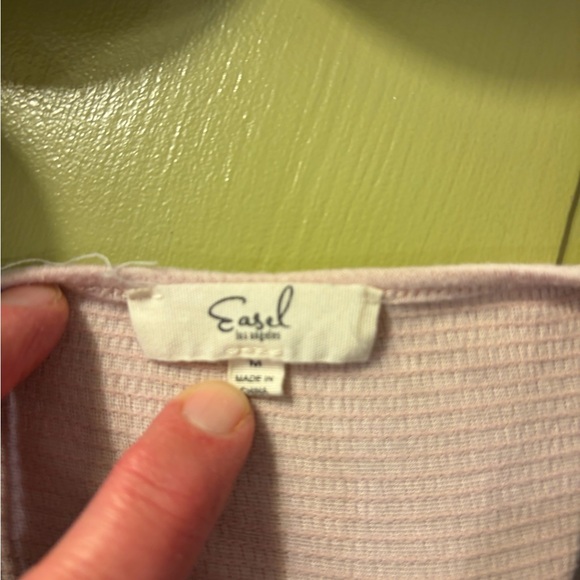 Easel Blush Ruffle Blouse - Picture 3 of 3